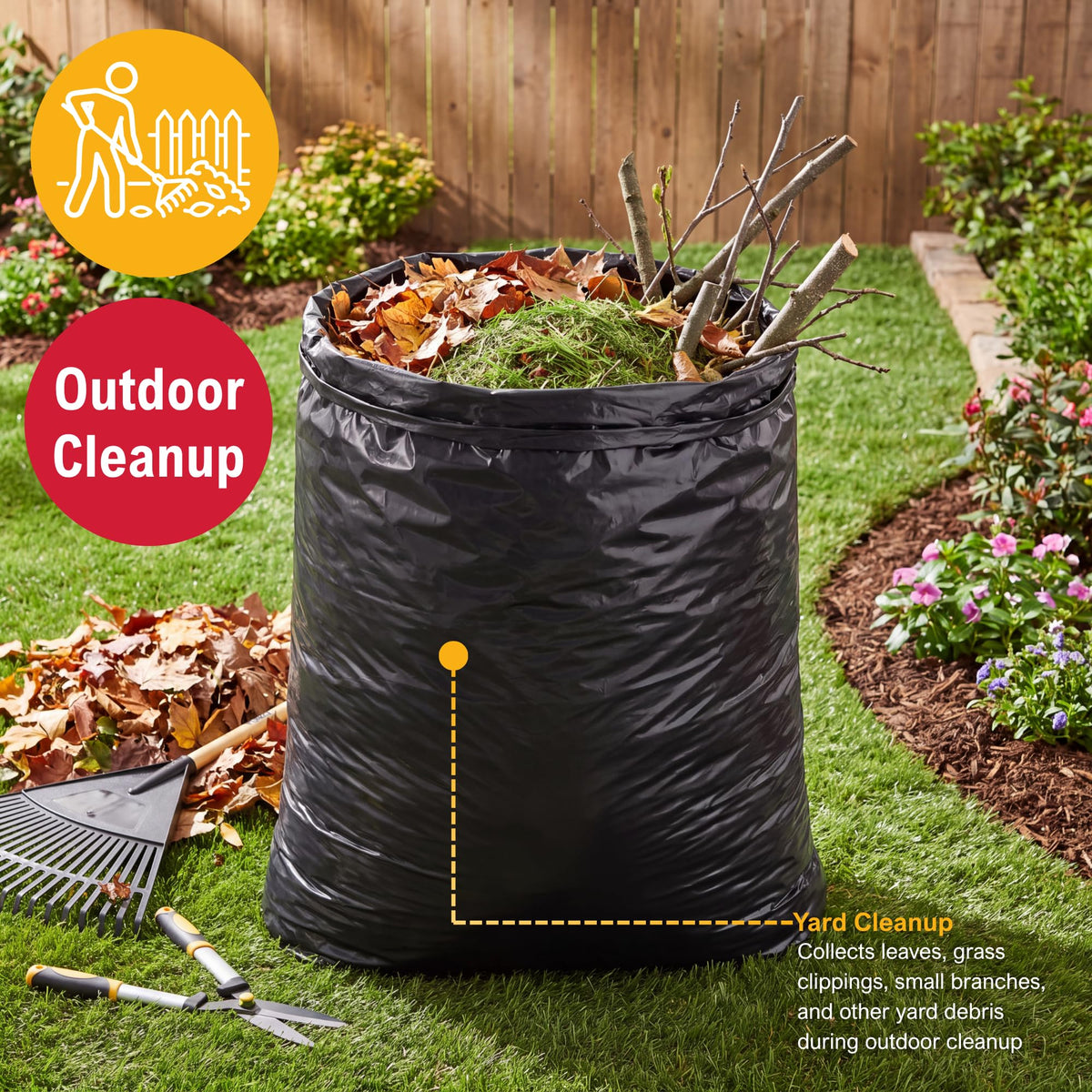 42 Gallon 3 Mil Black Trash Bags 20 Count Z809409