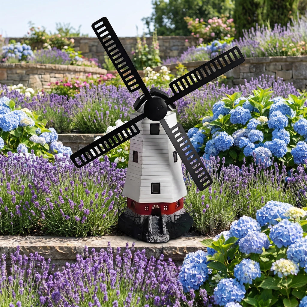 Solar Powered LED Lighthouse Garden Statue T7843